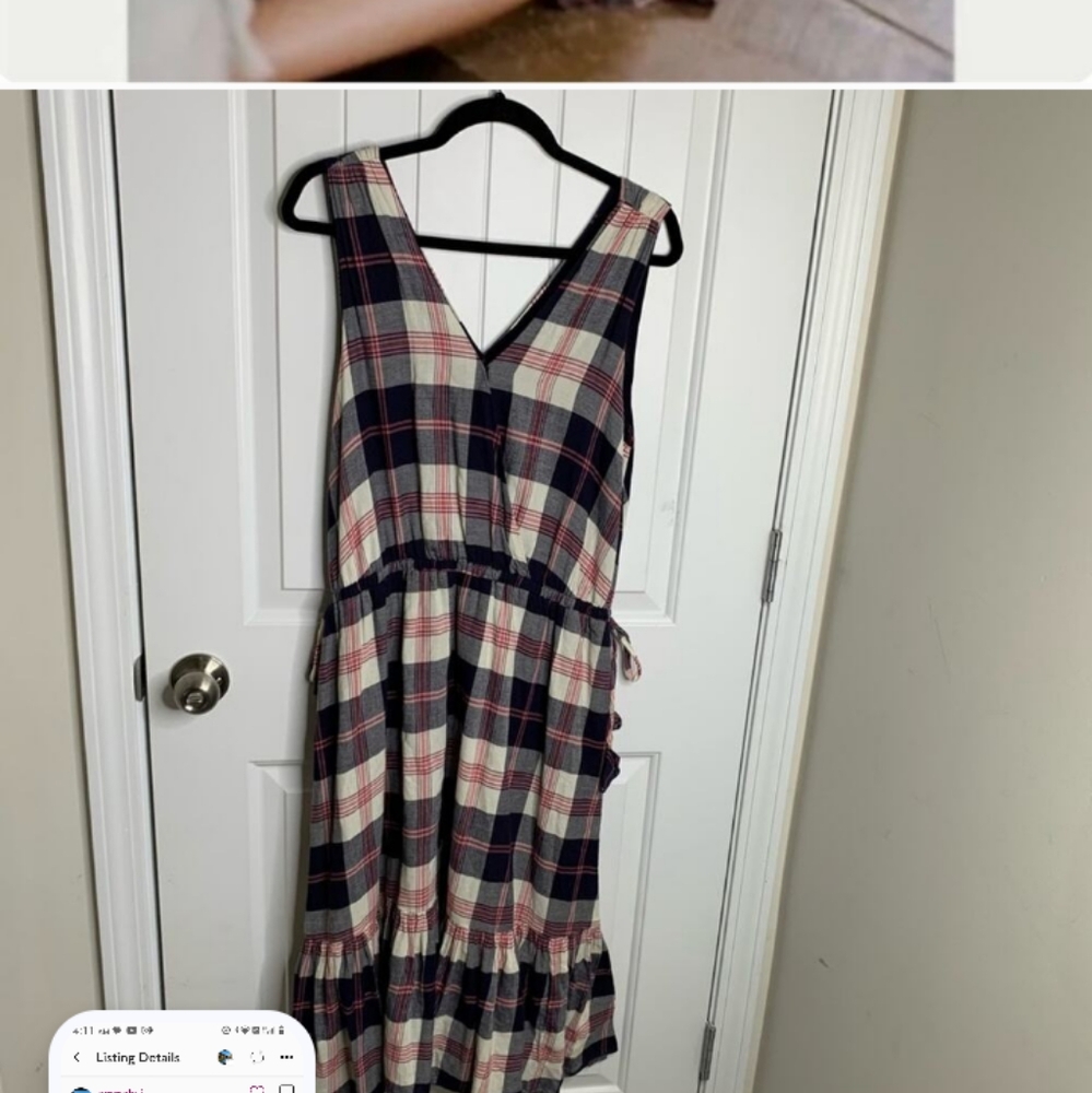 Isabelle Sinclair plaid dress L